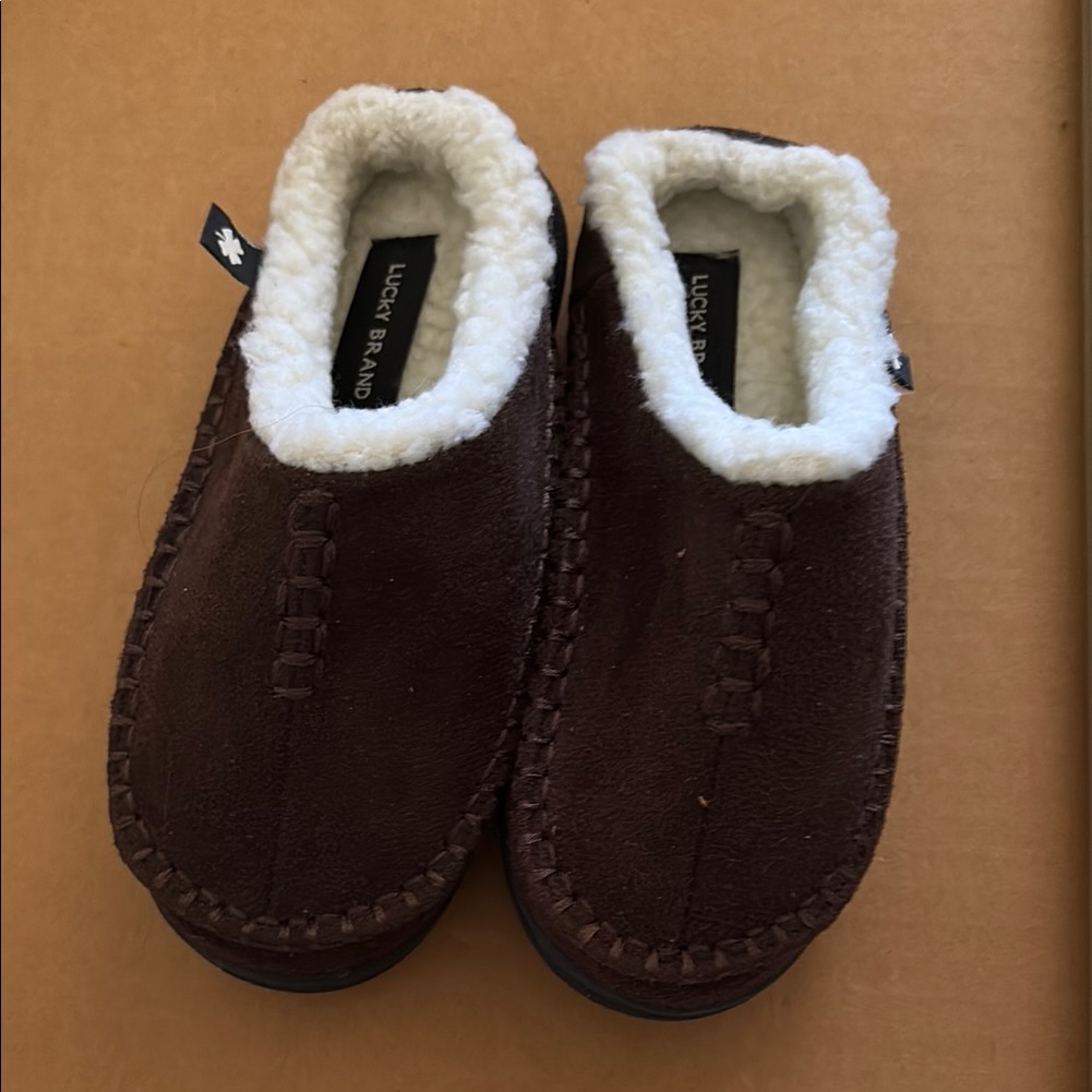 Brand New Lucky Brand Kids Brown Slippers